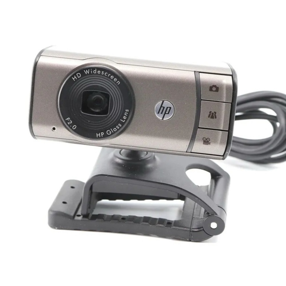 HP Webcam 3100 720p 5mp Hd Wide Screen F2.0 Glass Lens Cam with Clip/Mount